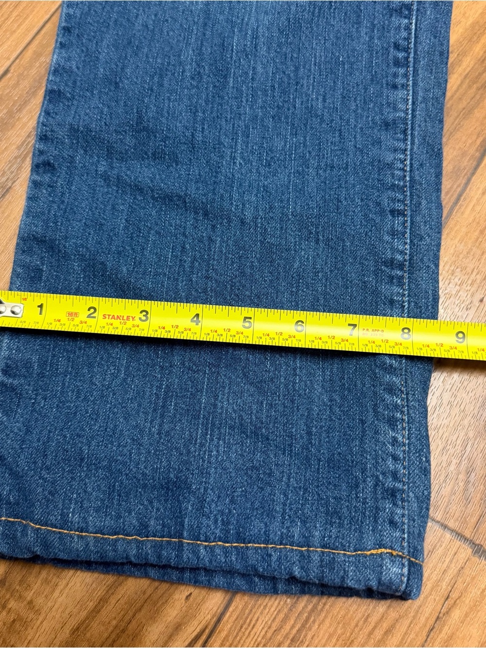 LL Bean Classic Fit Flannel Lined Jeans Blue Denim Medium Wash Mens 32x31 505661 - Picture 12 of 14